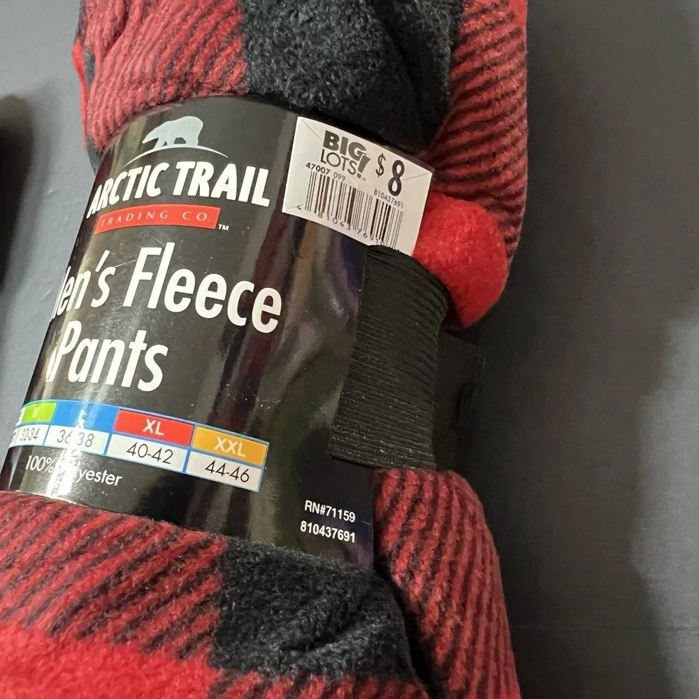 Arctic Trail Men's Flannel Pants Red Size XL Set Of 2 Lounge Wear Sleepwear NWT